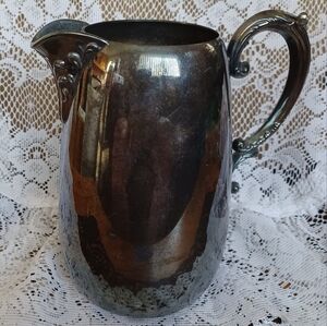VINTAGE FORBES SILVER-PLATED PITCHER 2917 WITH ICE GUARD 6 CUP CAPACITY 7.75"